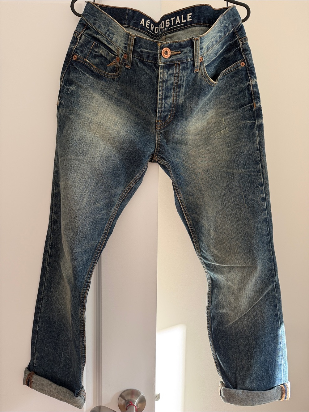 Aeropostale Men's Medium Wash Straight Jeans